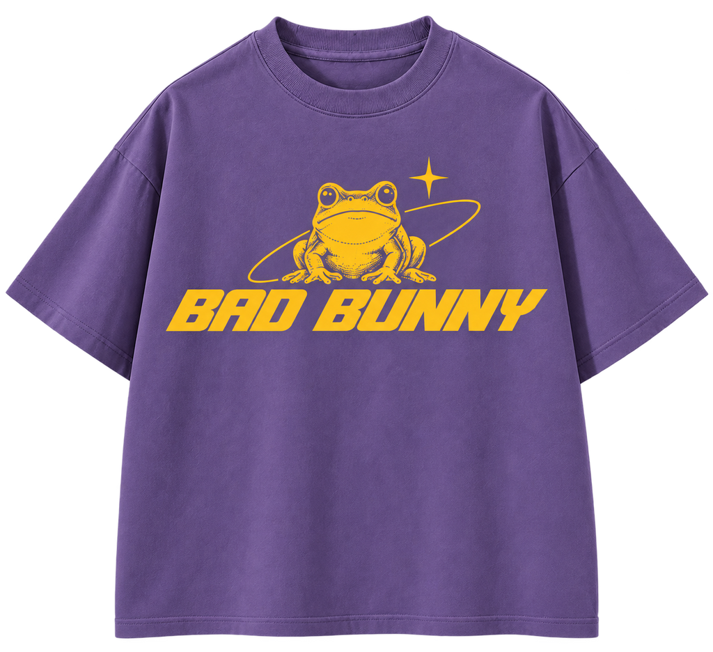 BAD BUNNY – CAFÉ CON RON | Oversized Tee Purple