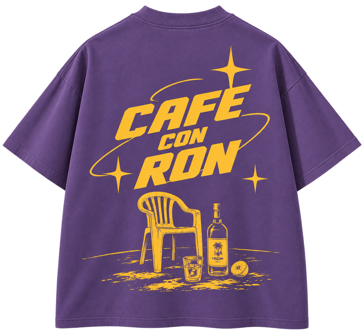 BAD BUNNY – CAFÉ CON RON | Oversized Tee Purple