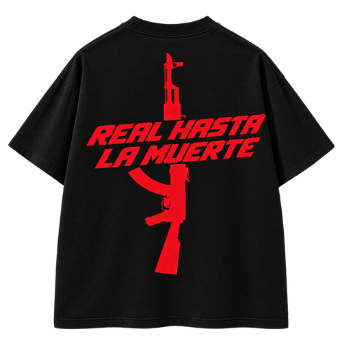 ANUEL AA – REAL HASTA LA MUERTE | Oversized Tee Black